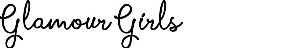 Glamour Girls font